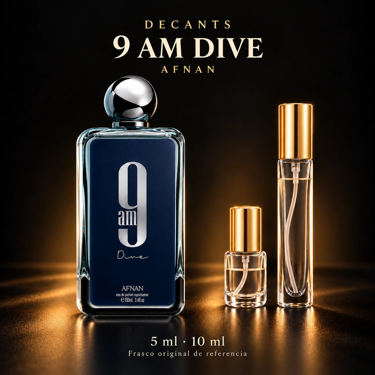 Decant · Afnan - 9 AM Dive · 5 ml y 10 ml