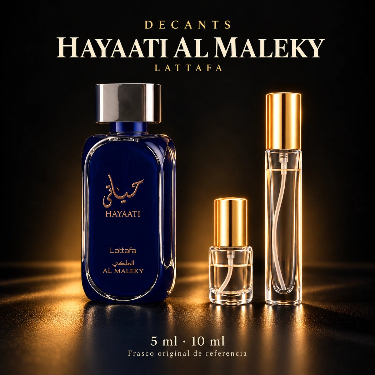 Decant · Lattafa - Hayaati Al Maleky · 5 ml y 10 ml