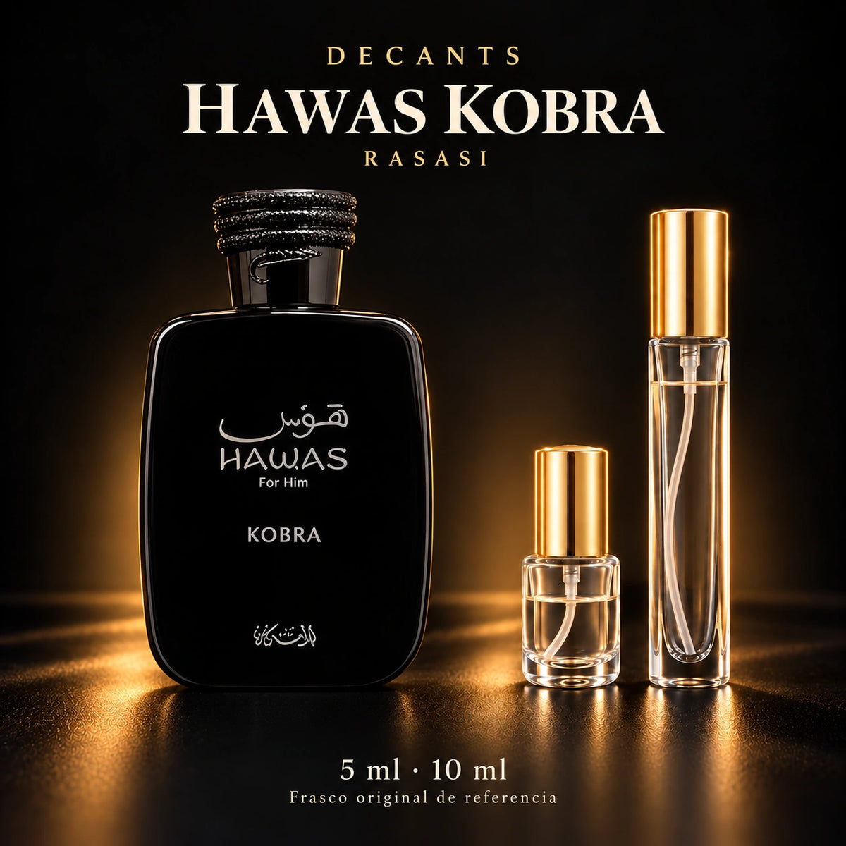 Decant · Rasasi - Hawas Kobra · 5 ml y 10 ml