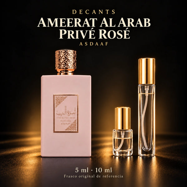 Decant · Asdaaf - Ameer Al Arab Black Prive Rosa · 5 ml y 10 ml
