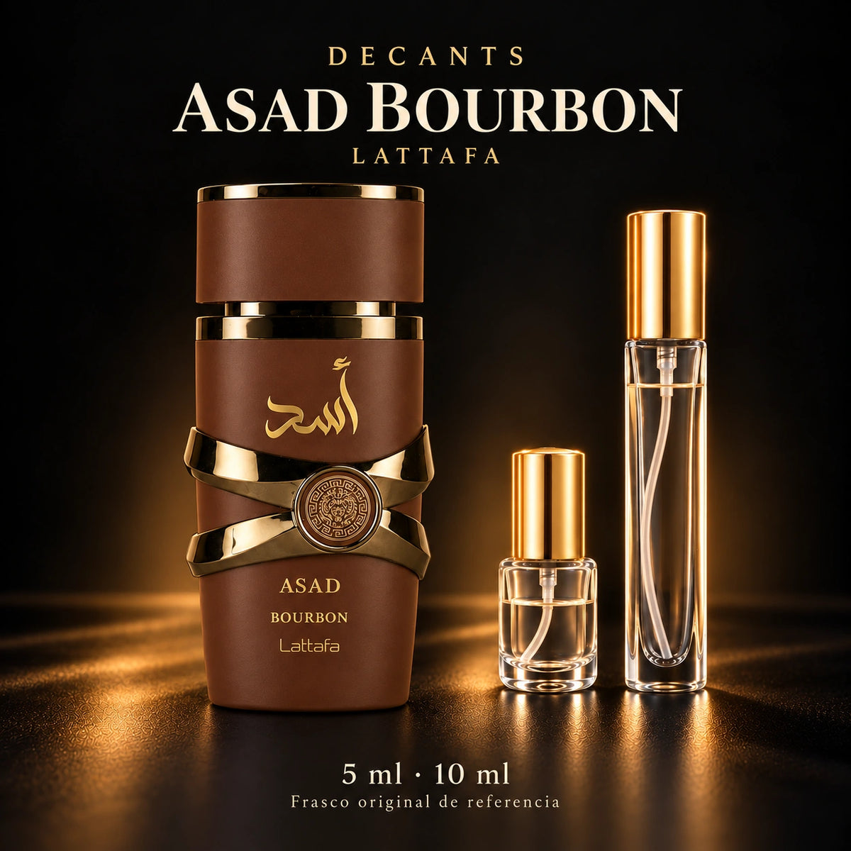 Decant · Lattafa - Asad Bourbon · 5 ml y 10 ml