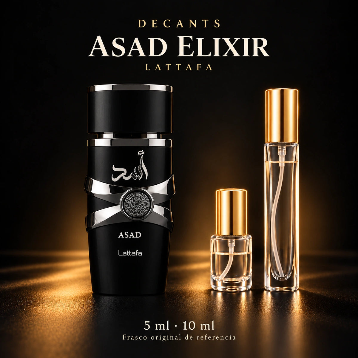 Decant · Lattafa - Asad Elixir · 5 ml y 10 ml