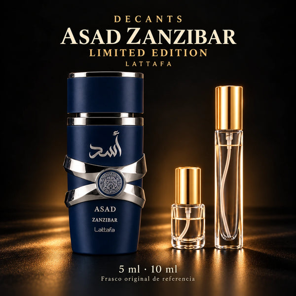 Decant · Lattafa - Asad Zanzibar Limited Edition · 5 ml y 10 ml