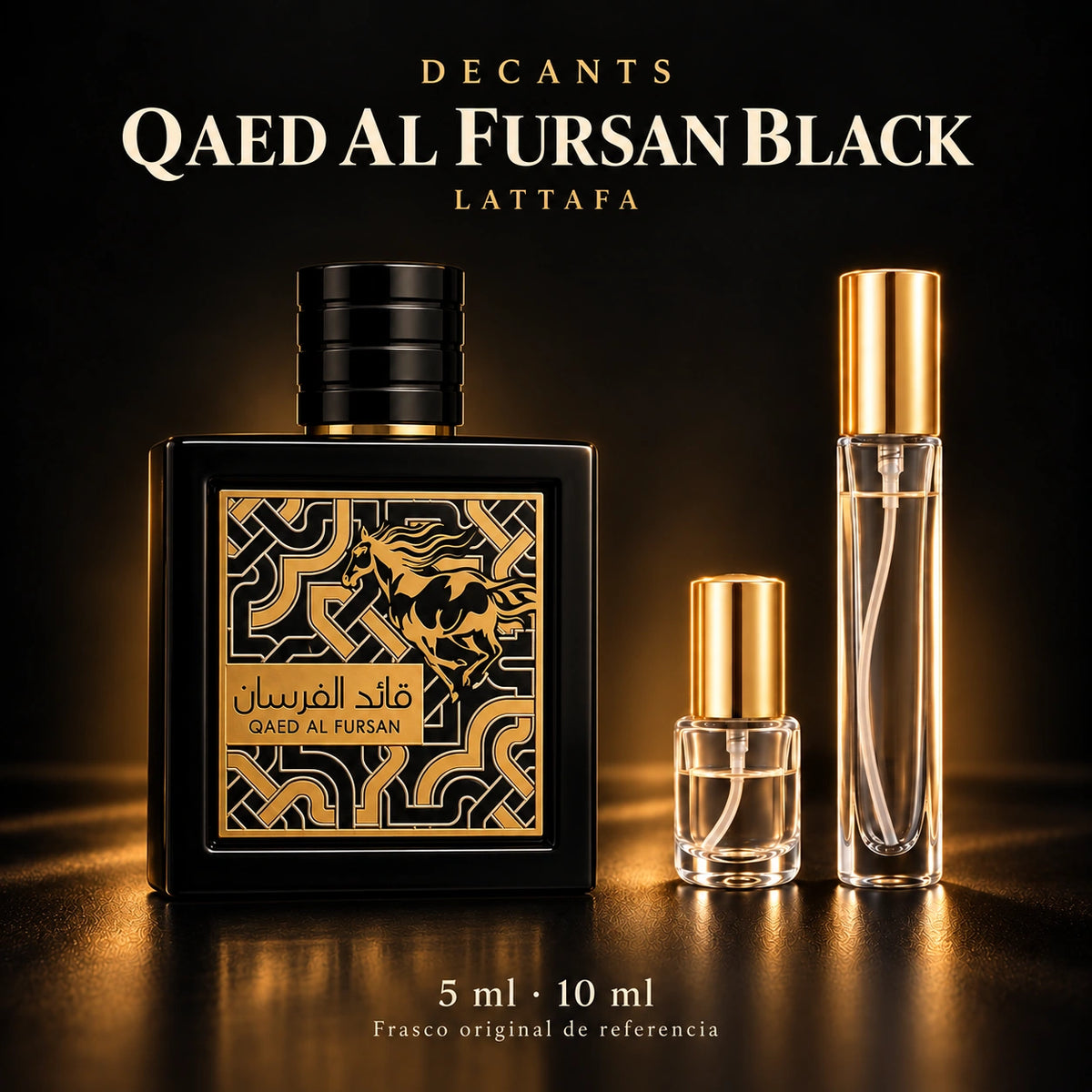 Decant · Lattafa - Qaed Al Fursan Black · 5 ml y 10 ml
