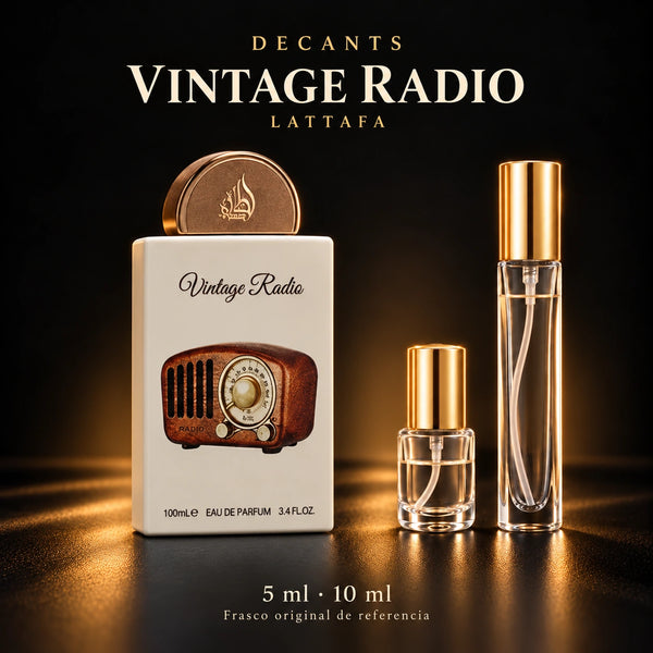 Decant · Lattafa - Vintage Radio · 5 ml y 10 ml