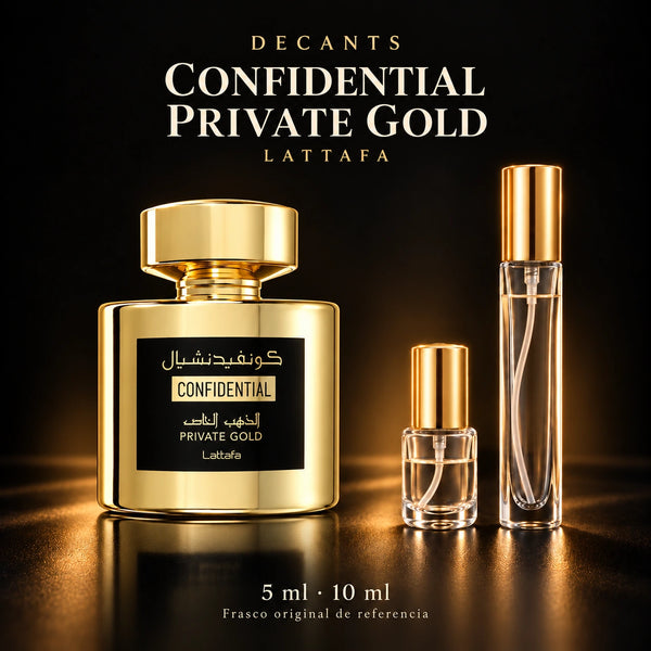 Decant · Lattafa - Confidential gold · 5 y 10 ml · 5 ml y 10 ml