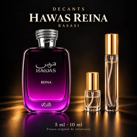 Decant · Rasasi Hawas Reina EDP 100ml · 5 ml y 10 ml